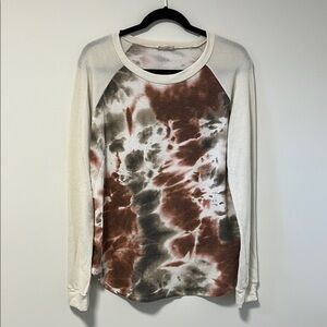 Mystree Tie-Dye Long Sleeve Top